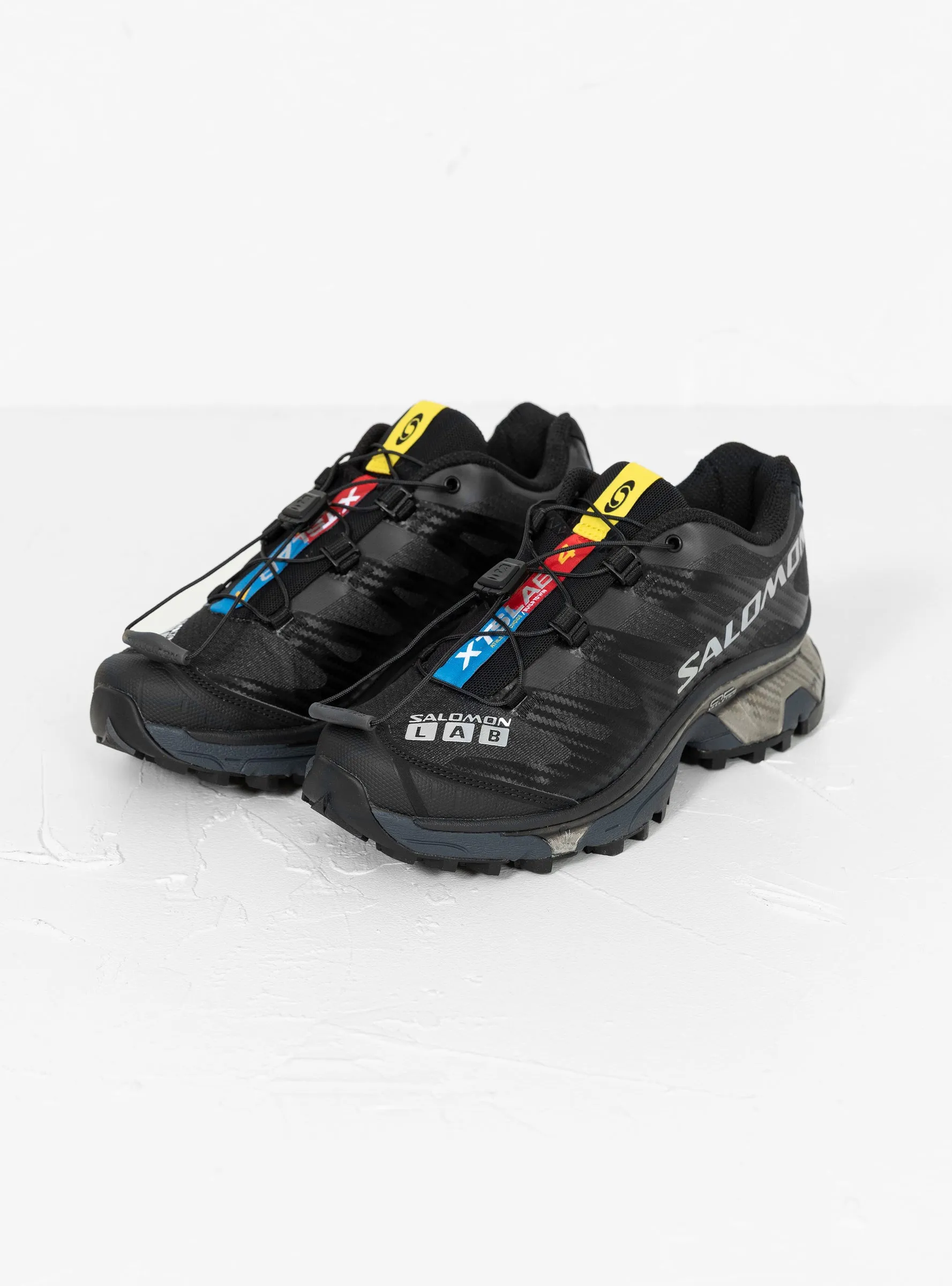 XT-4 Sneakers Black. Ebony & Silver Metallic