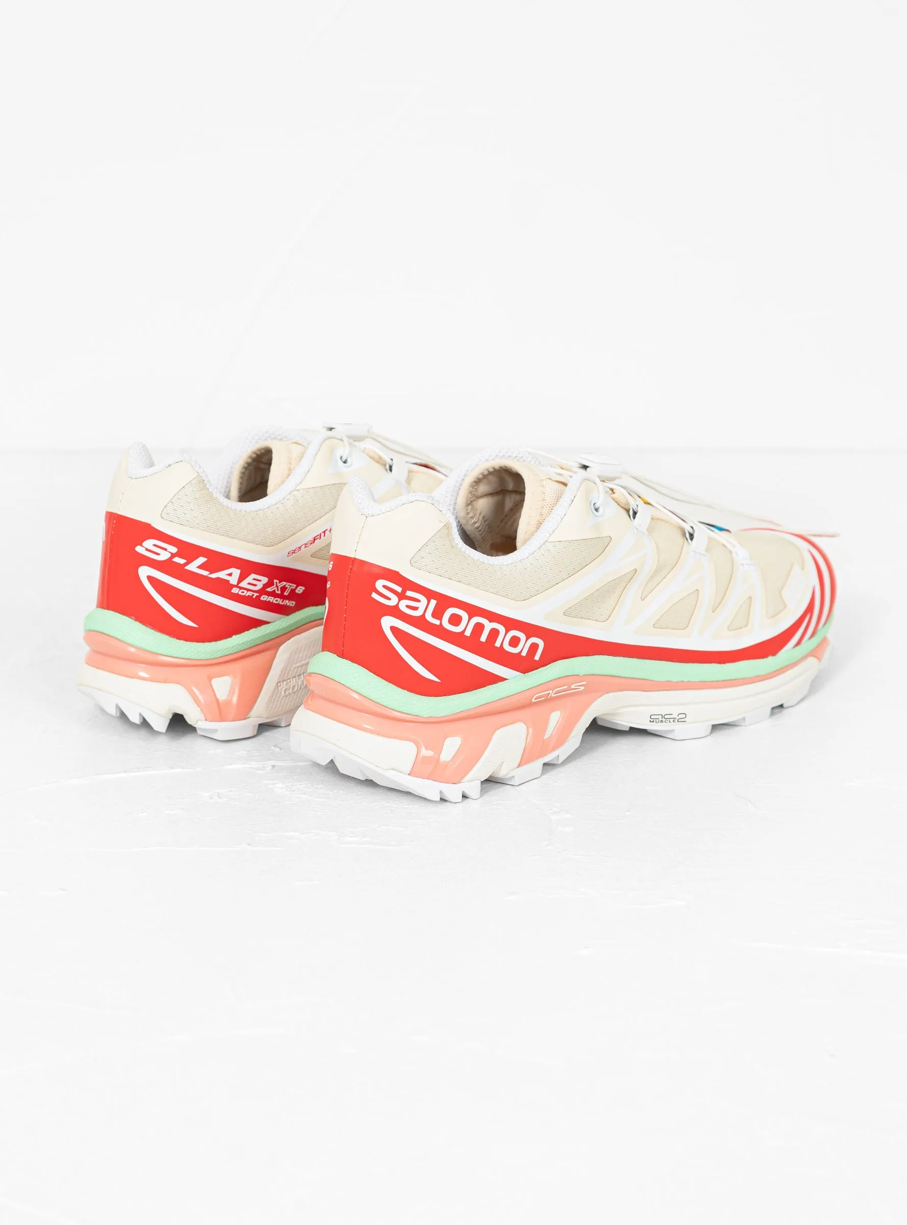 XT-6 Sneakers Shortbread. Poppy Red & Green Ash
