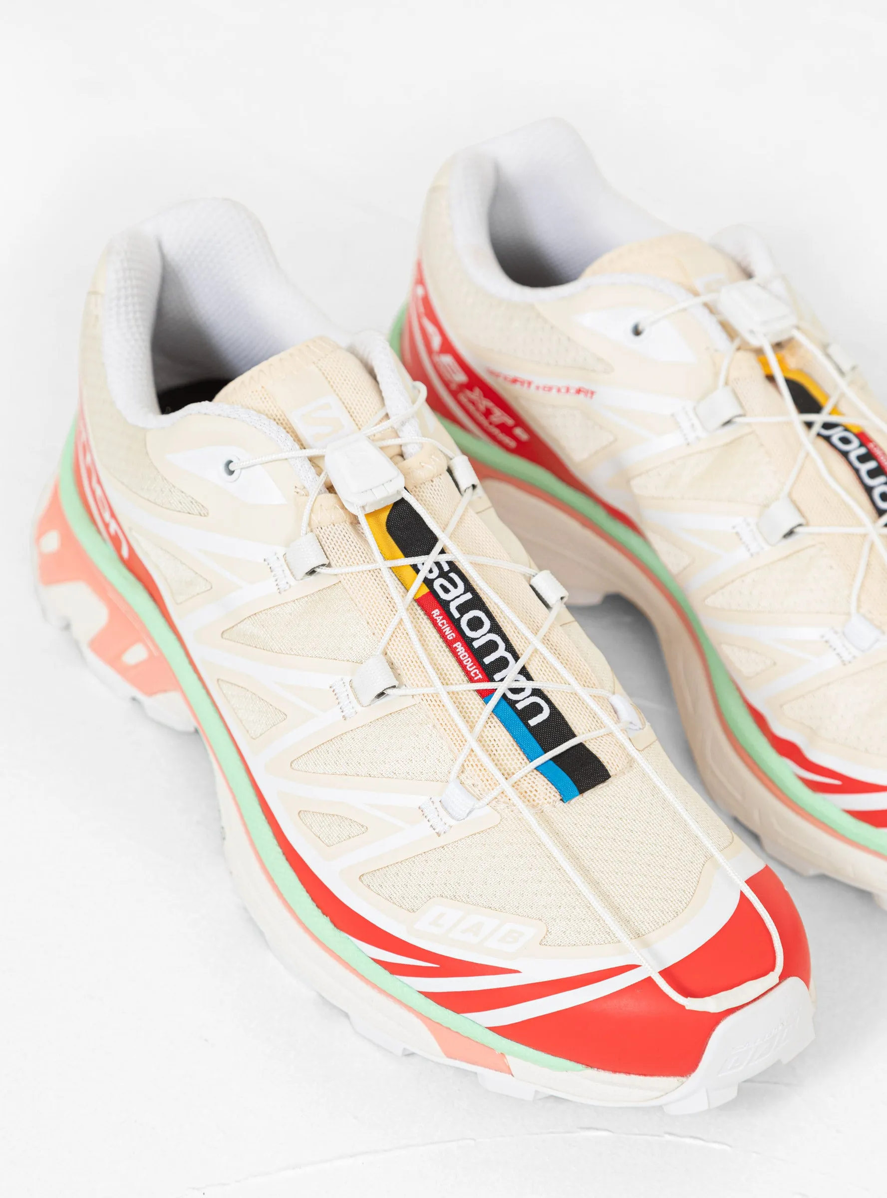 XT-6 Sneakers Shortbread. Poppy Red & Green Ash